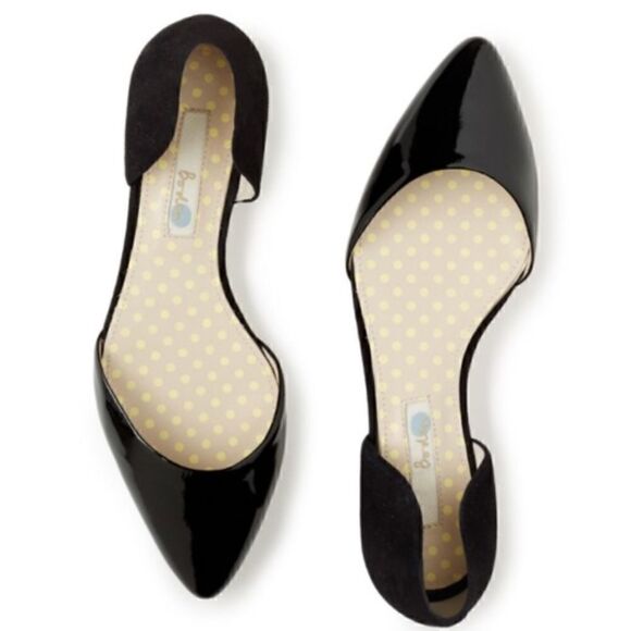 Boden- Women’s D’Orsay Cleo Black Patent Mixed Media Leather Flats, Size 38/ 7.5 - Picture 15 of 15